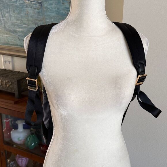 NWOT Michael Kors MK Polly Nylon Navy Backpack with Gold Details main image 5